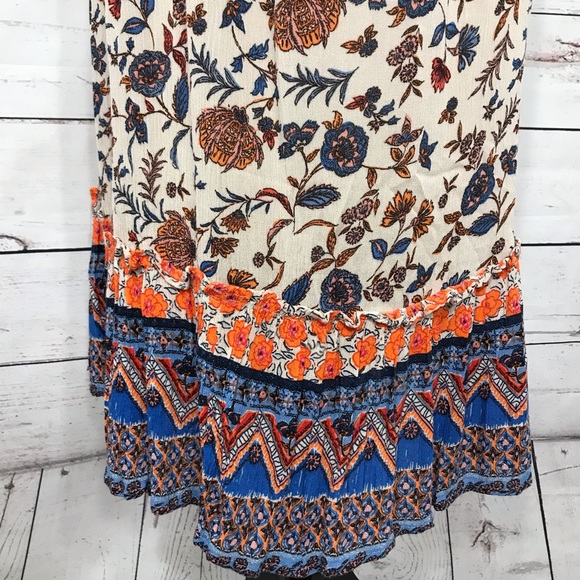 Style & Co Dress Sleeveless Floral V-Neck Ruffled - Picture 3 of 14